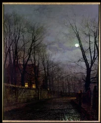Moonlit Street Scene